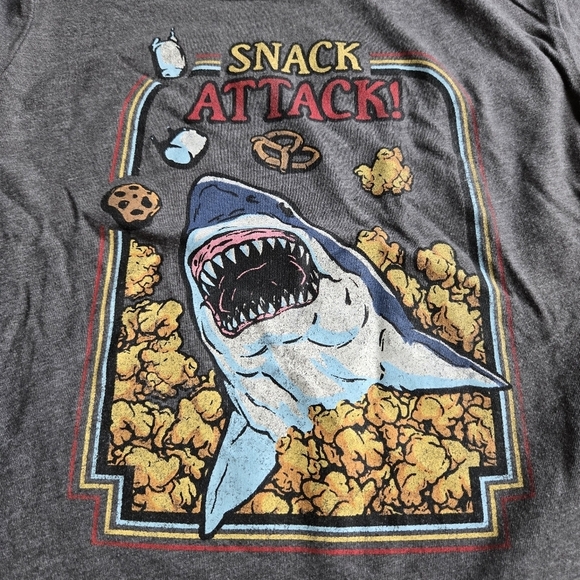 Cat & Jack Dragon & Shark Long Sleeve Crew Neck Tee Set of 2 EUC S (6/7) - Picture 4 of 10